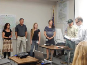 CSERC receiving the volunteer award from the US Forest Service