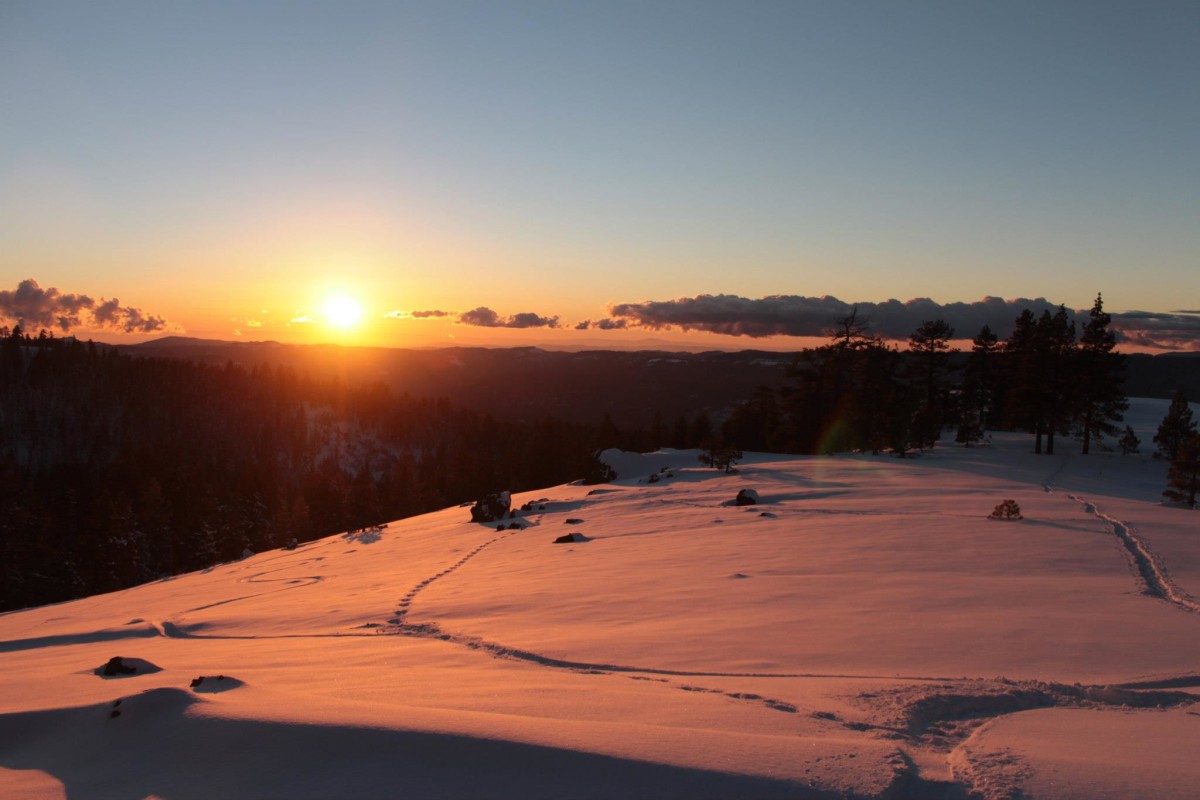 Trail of the Gargoyles Snowy Sunset