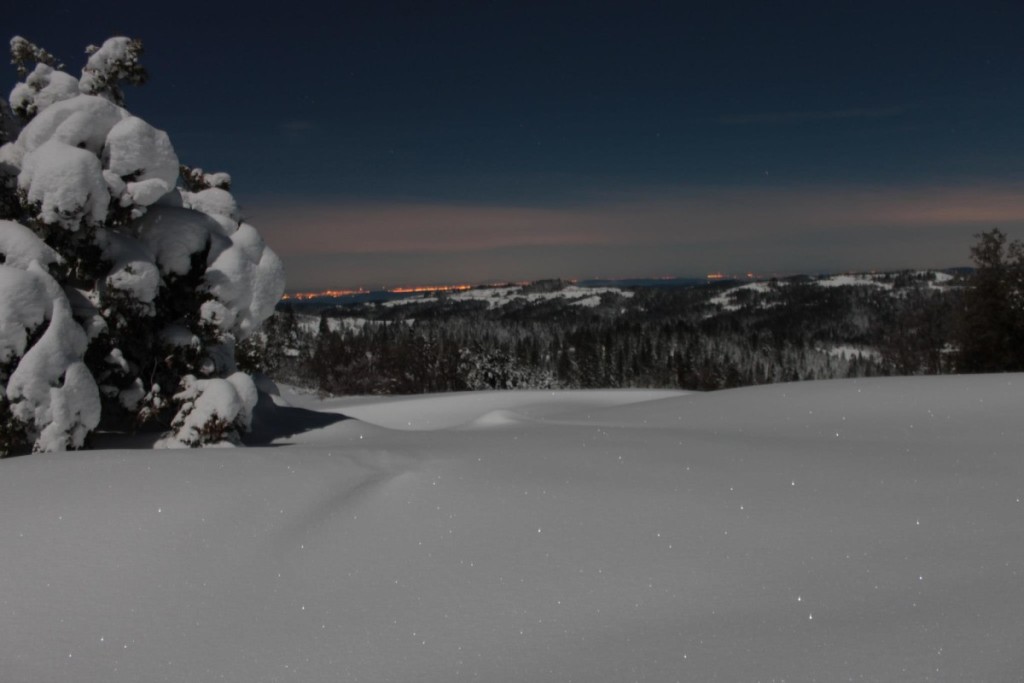 night snow valley