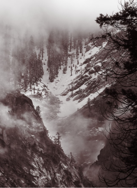 Escena de Montaña de Invierno por Louis Waller