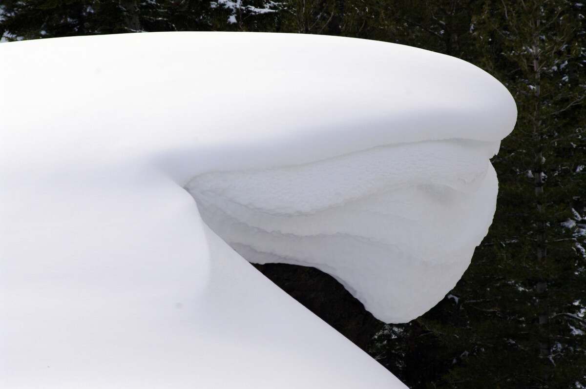Snow cornice by Tyler Childress